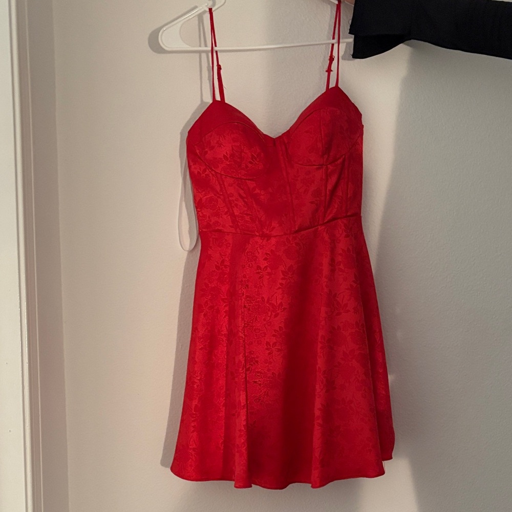B Darlin Scarlet Floral Mini Dress
